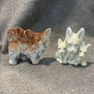 🌻3/$15 Vintage Japan Pomeranian & Scottie Dog Figurines